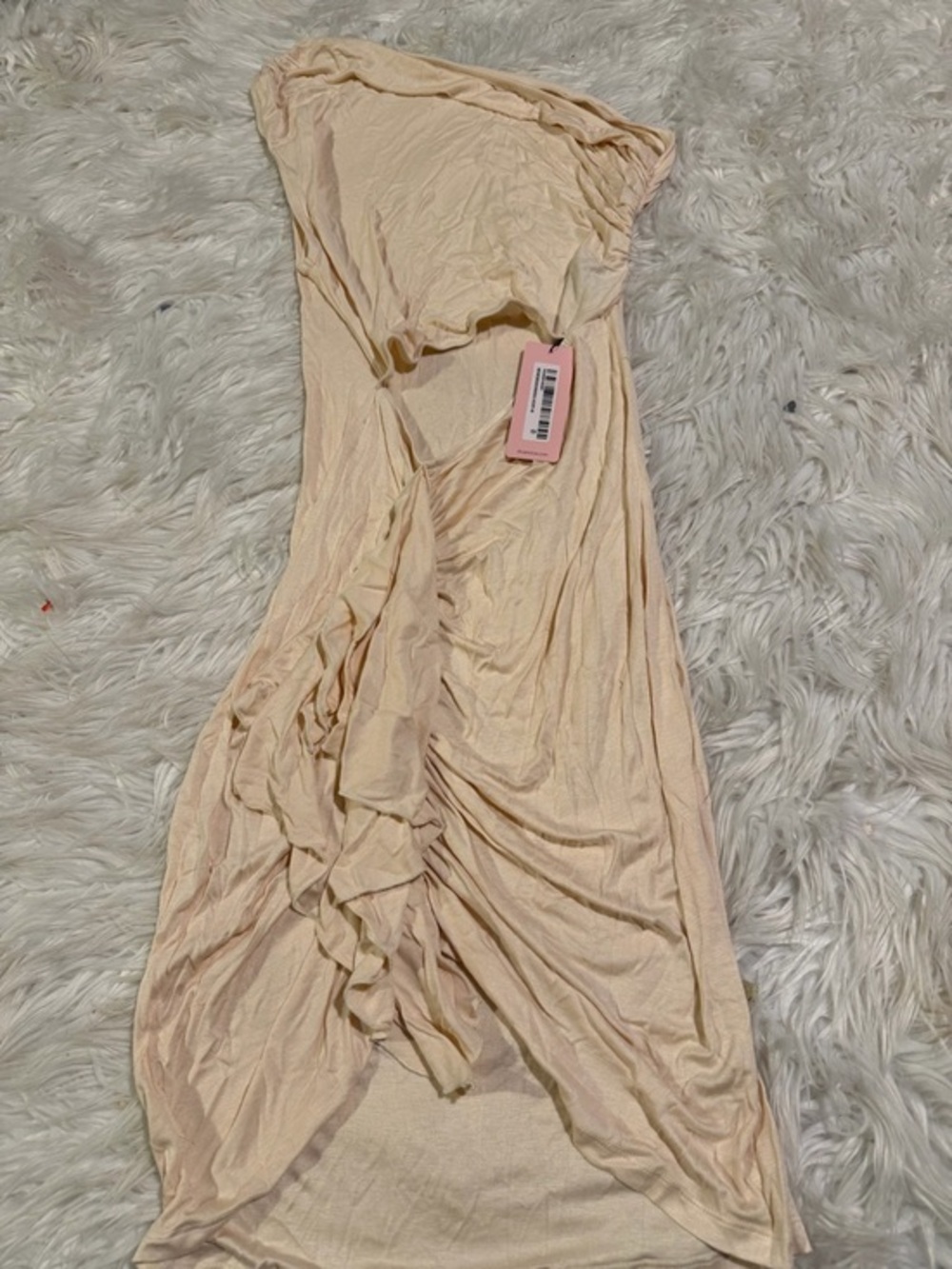 Micas ivory off shoulder dress size M CC18-41